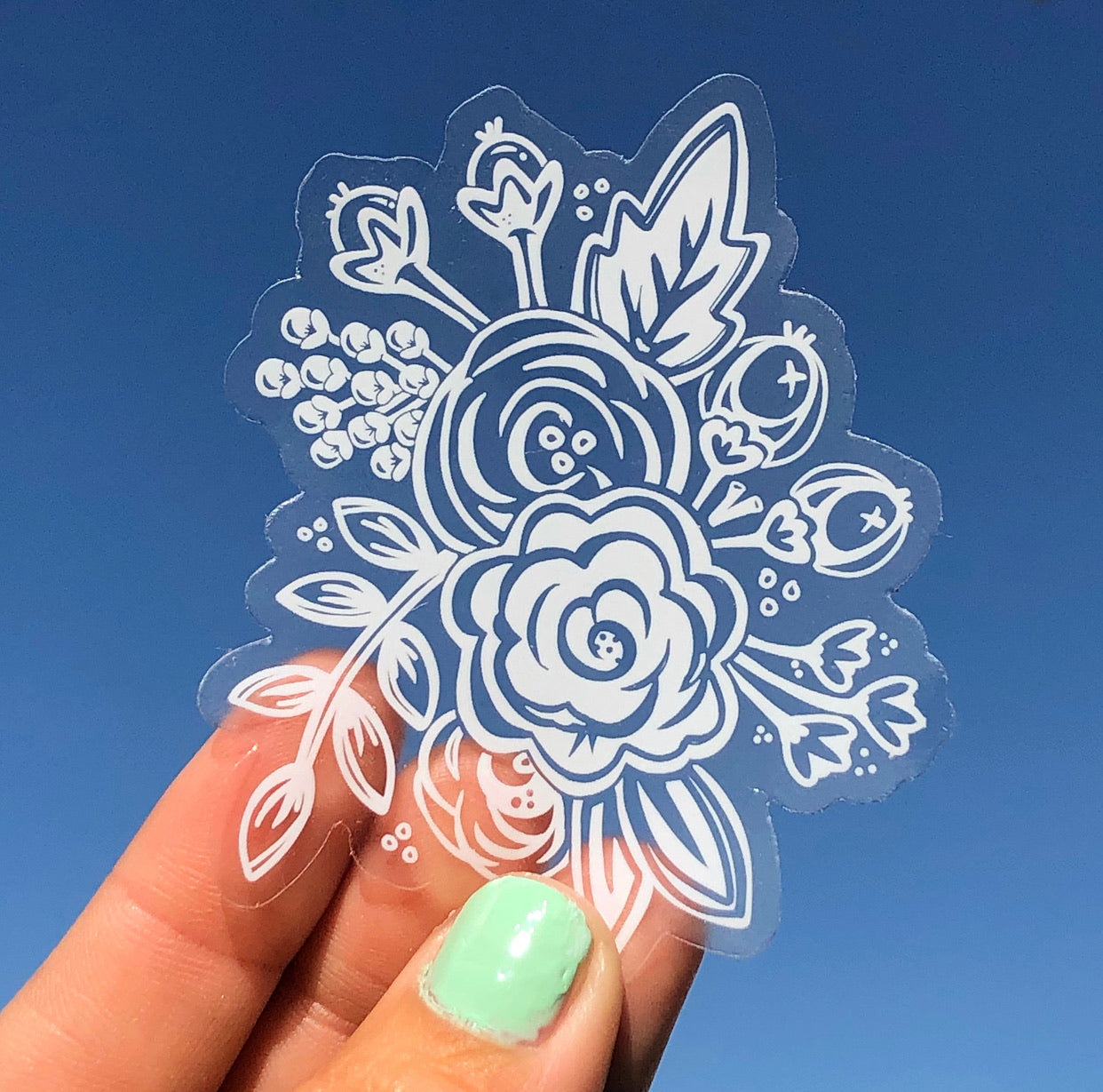 floral sticker with clear background sticker