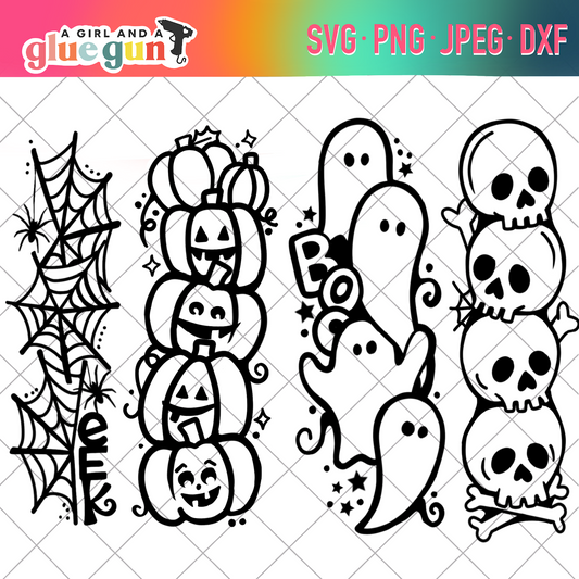Halloween cut file for candles or tumblers