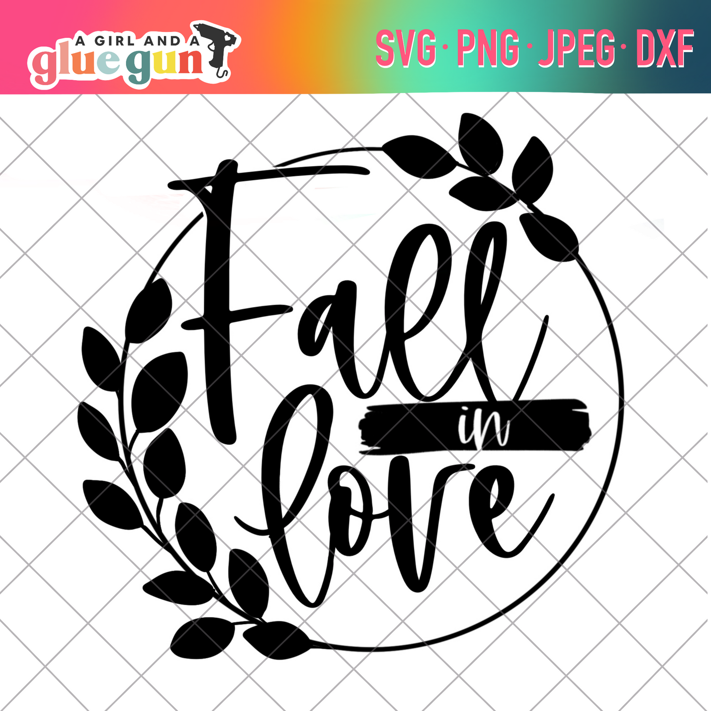FALL in love SVG cut file