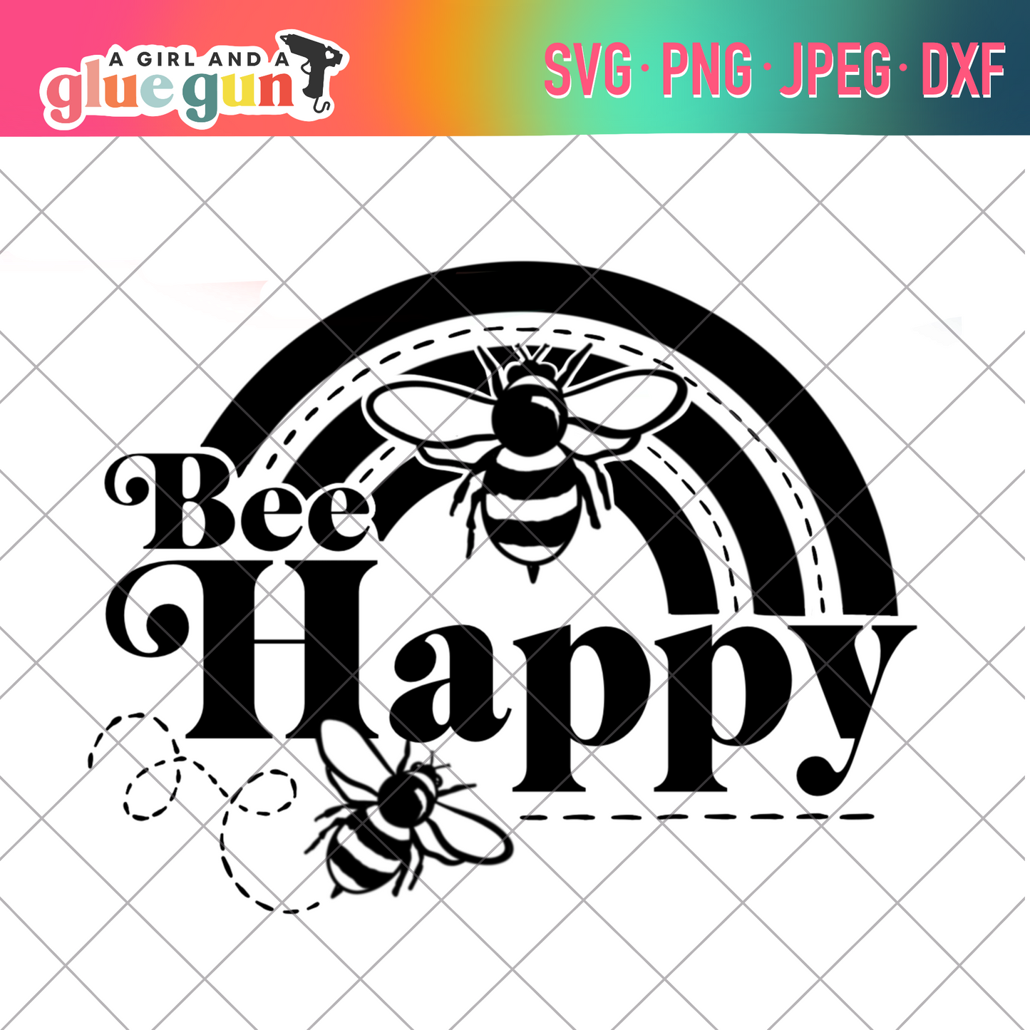 BEE happy SVG cut file