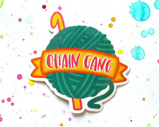 crochey sticker chain gang