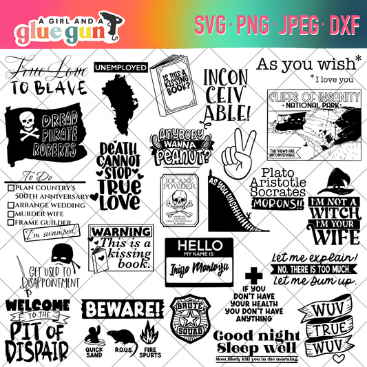 Princess Bride SVG Cut file bundle