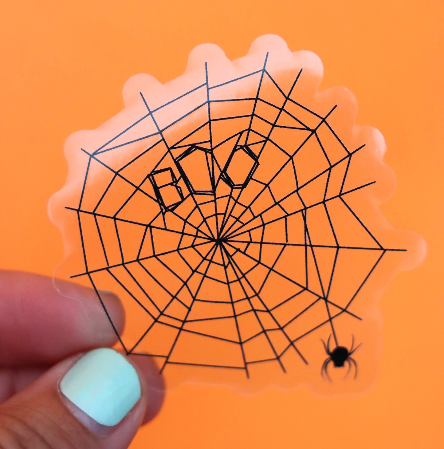 Clear Spiderweb Sticker