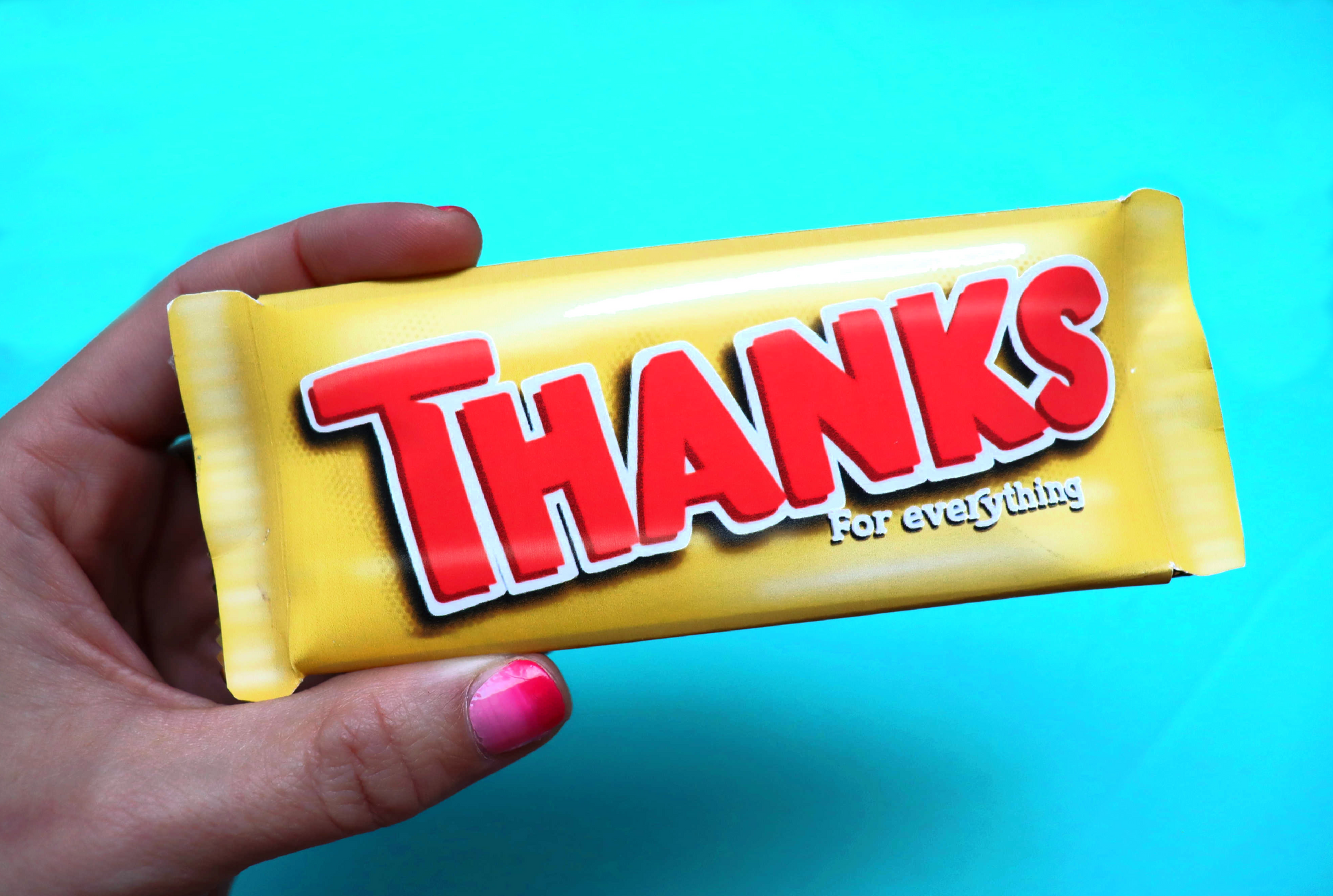 Candy Bar Thank you wrapper printable